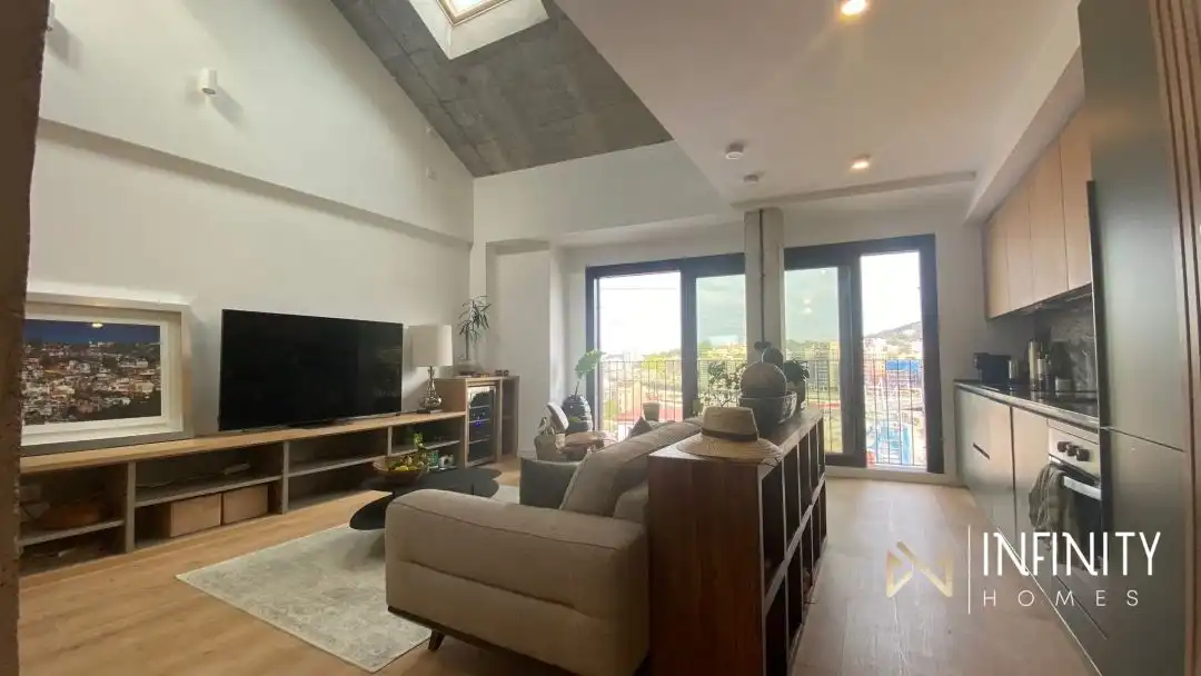 Sala de estar de Dúplex de alquiler en Bilbao  con Calefacción y Jardín privado