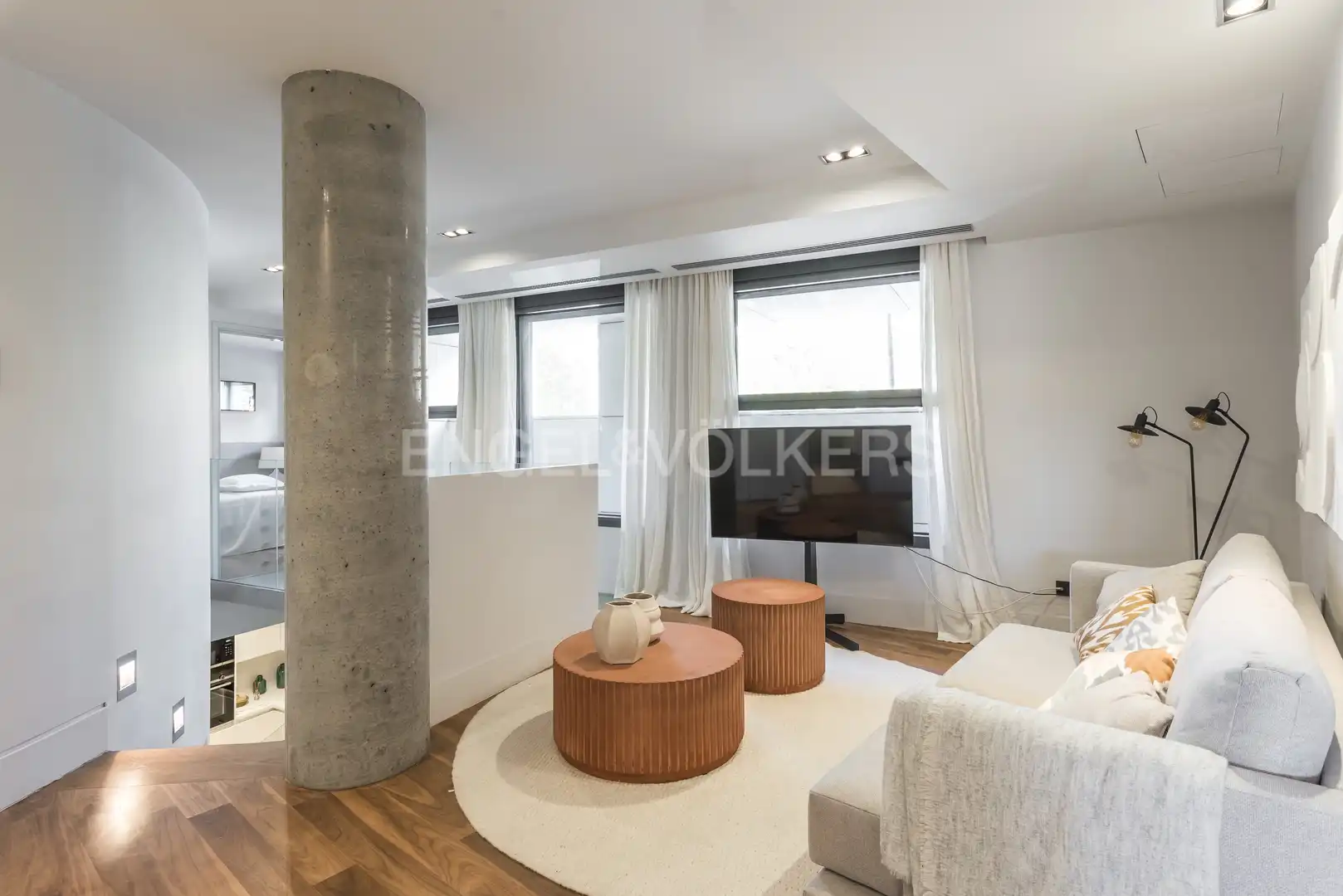 Sala d'estar de Apartament de lloguer en Madrid amb Aire condicionat, Calefacció i Terrassa