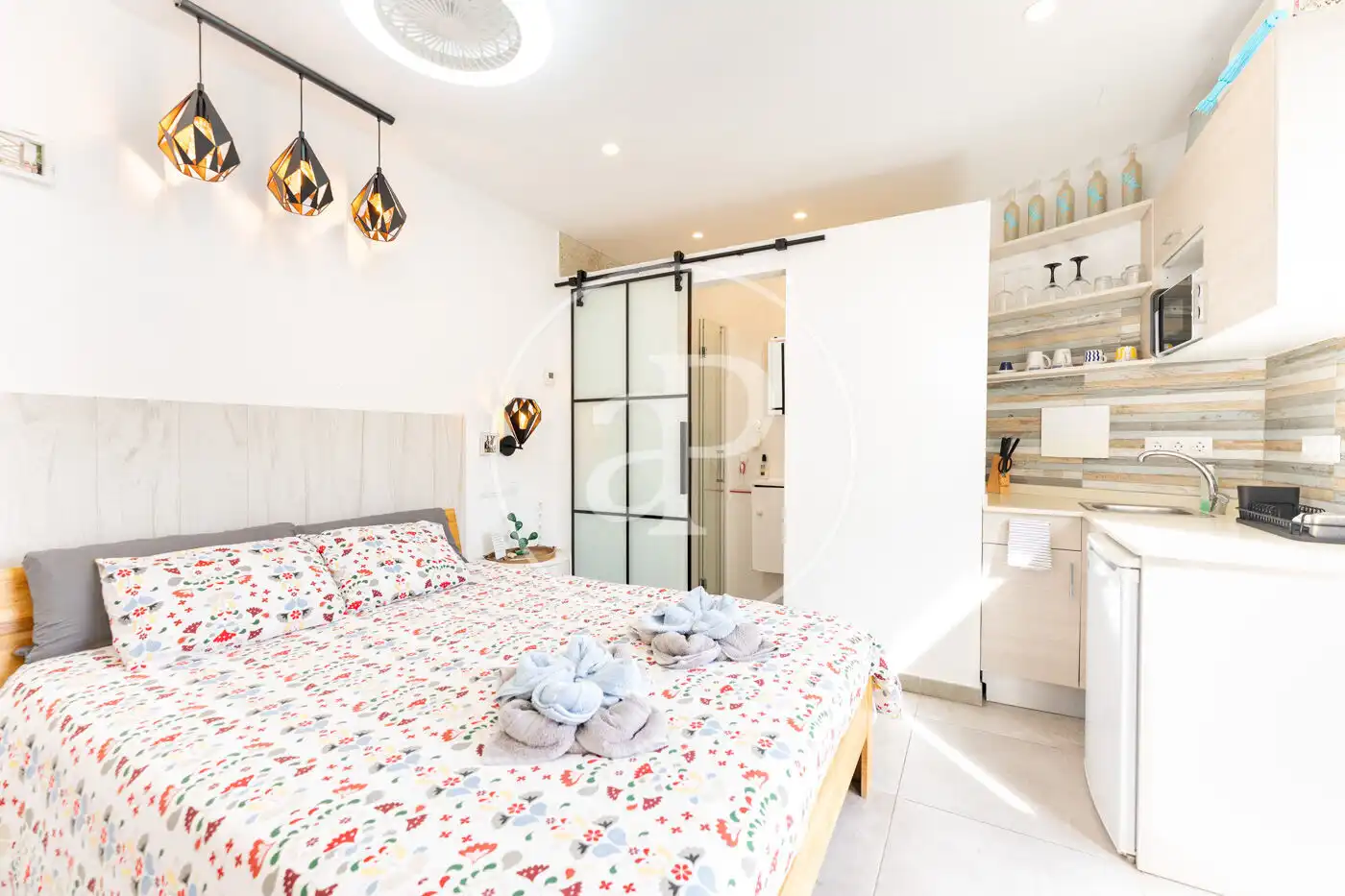 Schlafzimmer von Wohnung zum Verkauf in  Palma de Mallorca mit Klimaanlage, Privatgarten und Terrasse