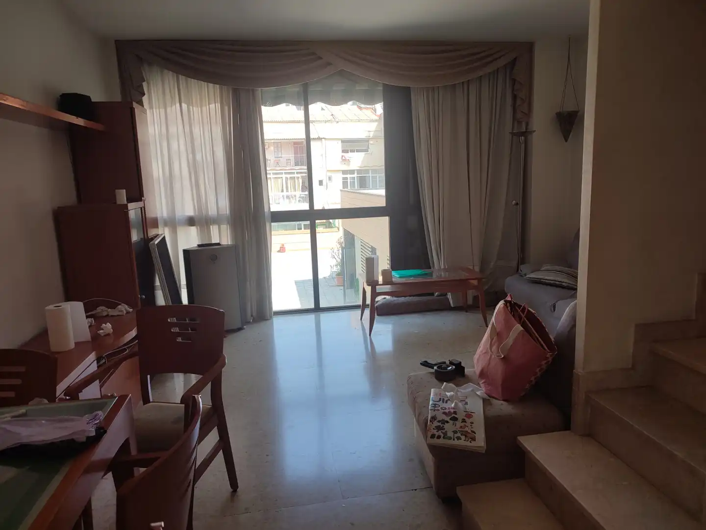 Living room of Flat for sale in Sant Adrià de Besòs  with Heating, Terrace and Furnished