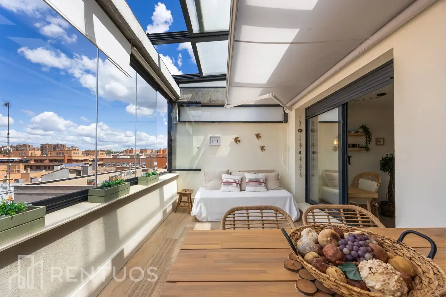 Terrasse von Dachboden zur Miete in Madrid mit Klimaanlage, Heizung und Terrasse