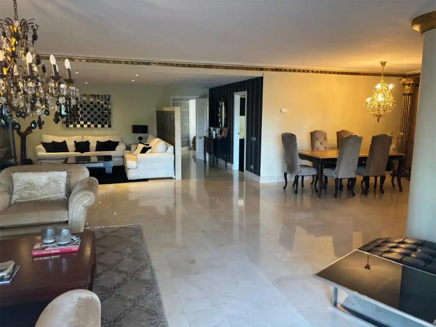 Esszimmer von Wohnung zur Miete in Marbella mit Klimaanlage, Schwimmbad und Balkon