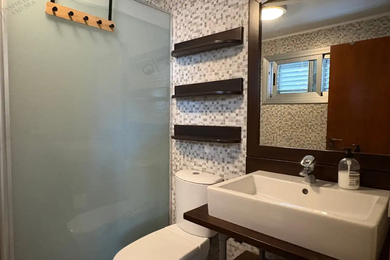 Bany de Casa o xalet de lloguer en Santa Eulària des Riu amb Aire condicionat, Jardí privat i Terrassa