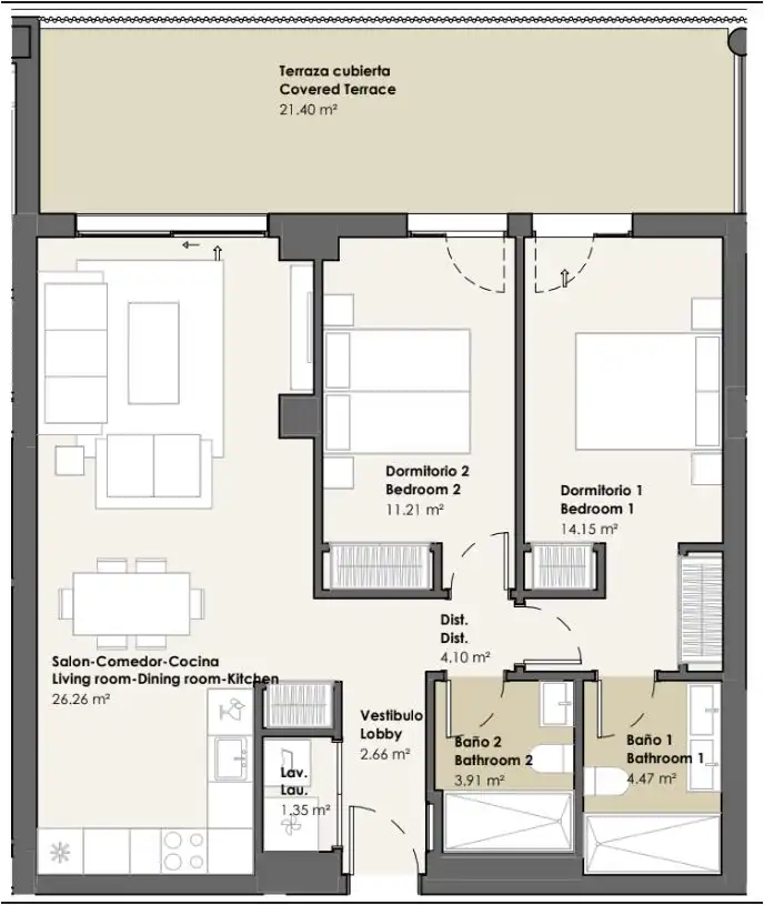 Apartament amb piscina en venda a Urbanización Santa Rosa, imagen 6
