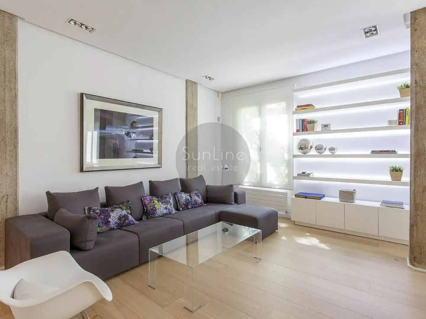 Living room of Flat for rent in Valencia  with Air Conditioner, Furnished and Pets allowed