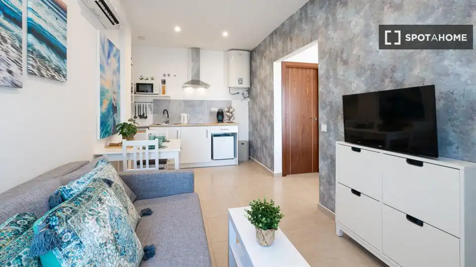 Living room of Apartments for share in Rincón de la Victoria  with Air Conditioner, Terrace and Furnished