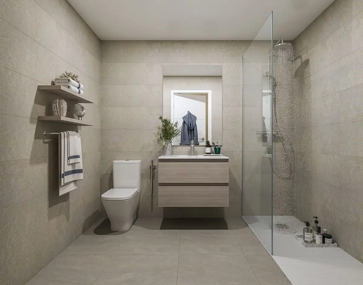 Bathroom of Flat for sale in Manilva  with Air Conditioner, Heating and Terrace