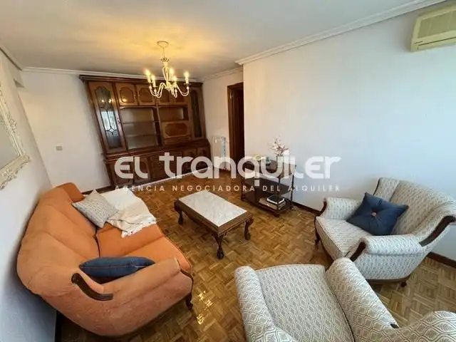 Sala d'estar de Pis de lloguer en Madrid amb Aire condicionat, Parquet i Moblat