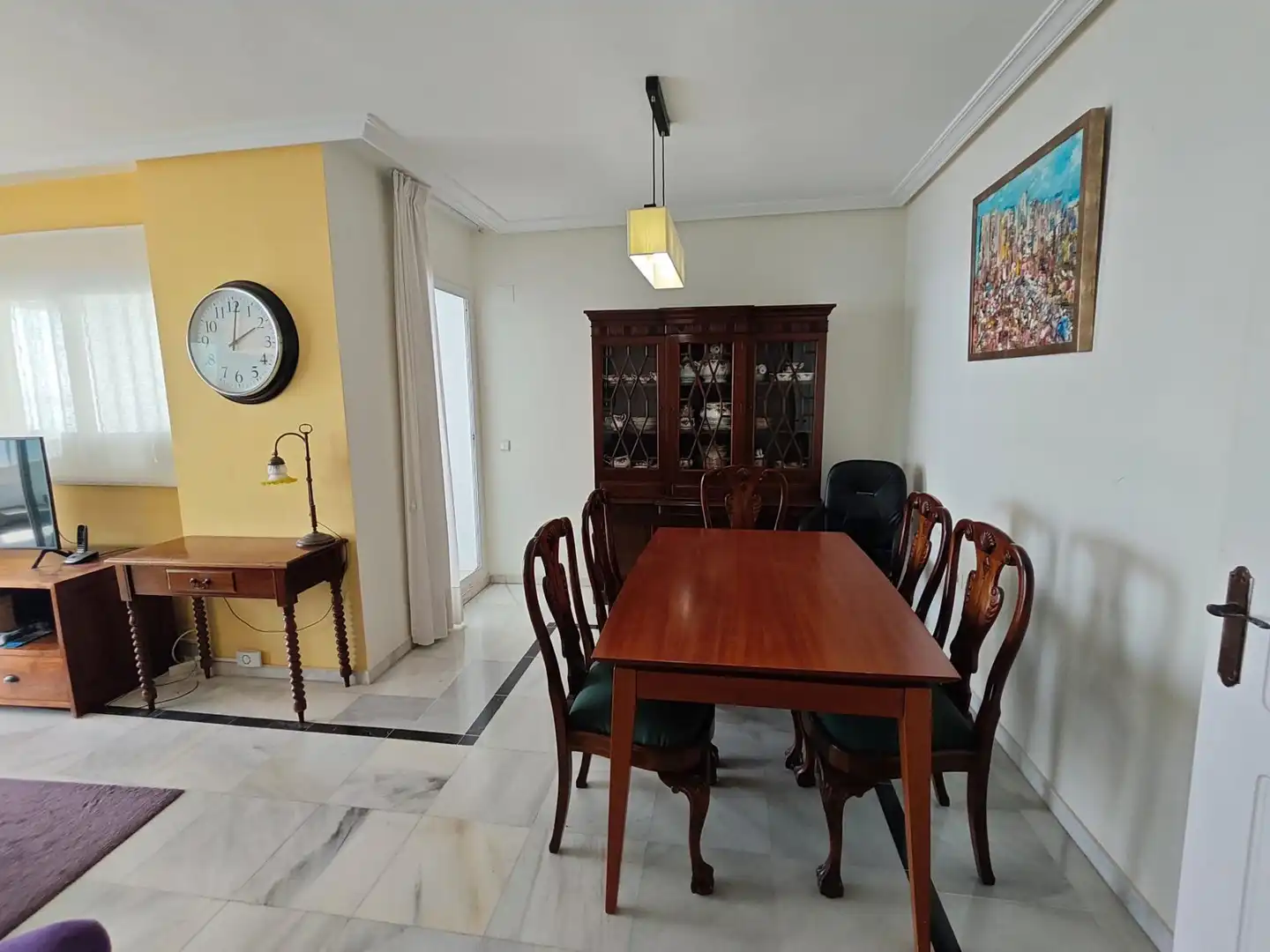 Esszimmer von Wohnung zur Miete in Benalmádena mit Klimaanlage, Terrasse und Gemeinschaftspool