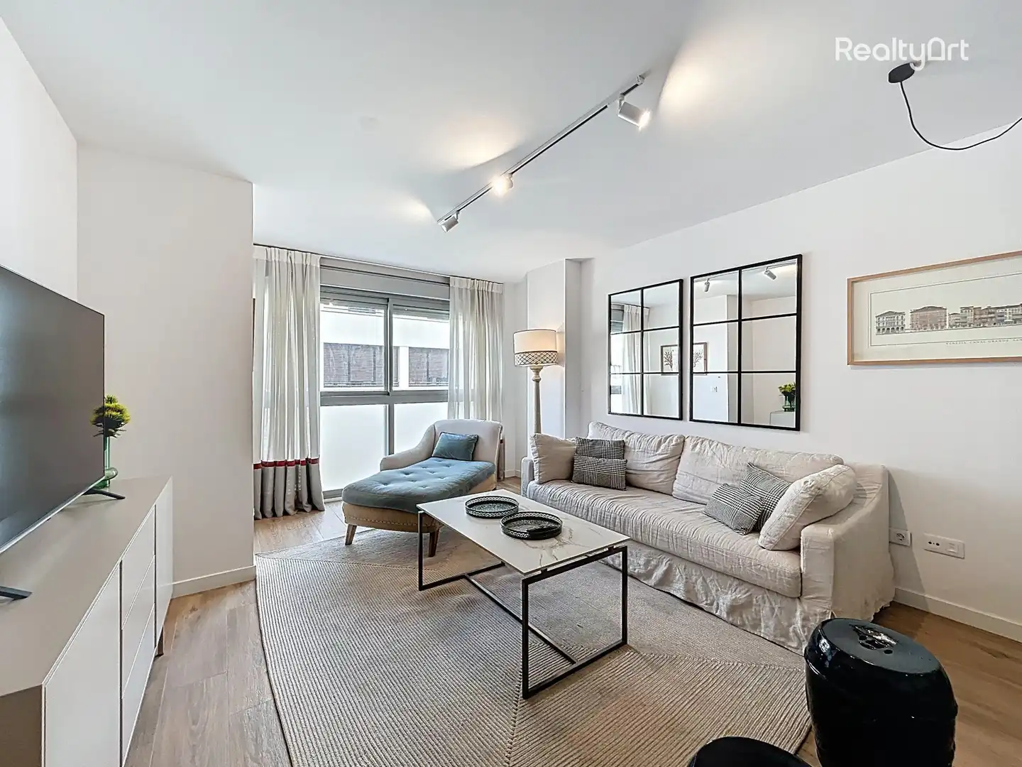 Sala de estar de Piso en venta en  Sevilla Capital con Aire acondicionado y Amueblado