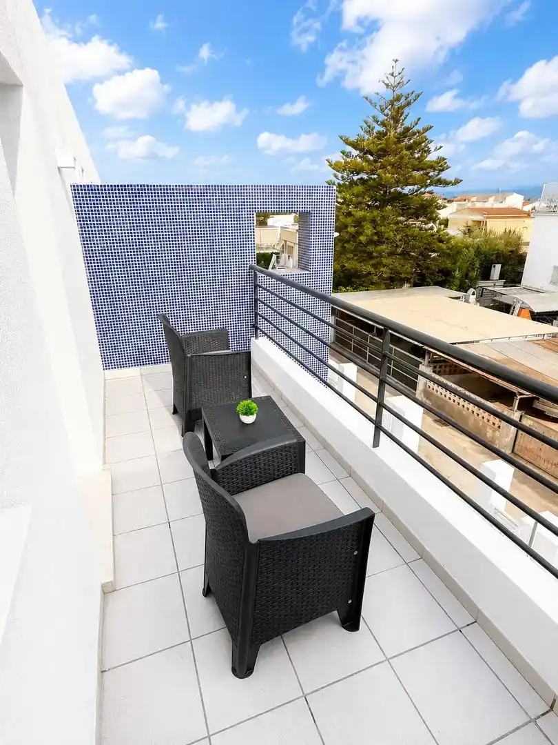 Terrasse von Einfamilien-Reihenhaus zur Miete in Almazora / Almassora mit Klimaanlage und Möbliert