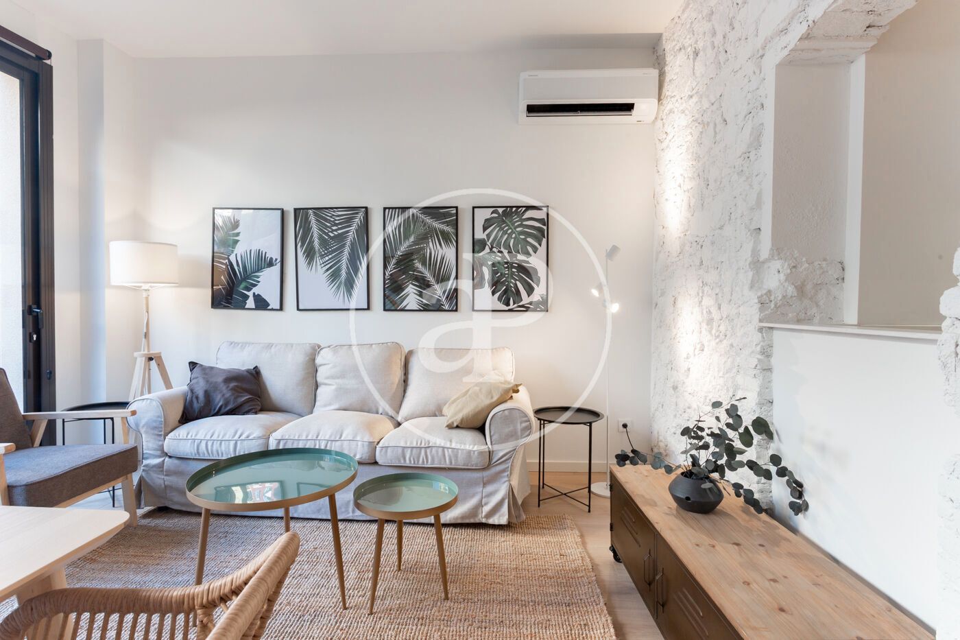 Living room of Flat to rent in  Barcelona Capital  with Air Conditioner, Heating and Terrace