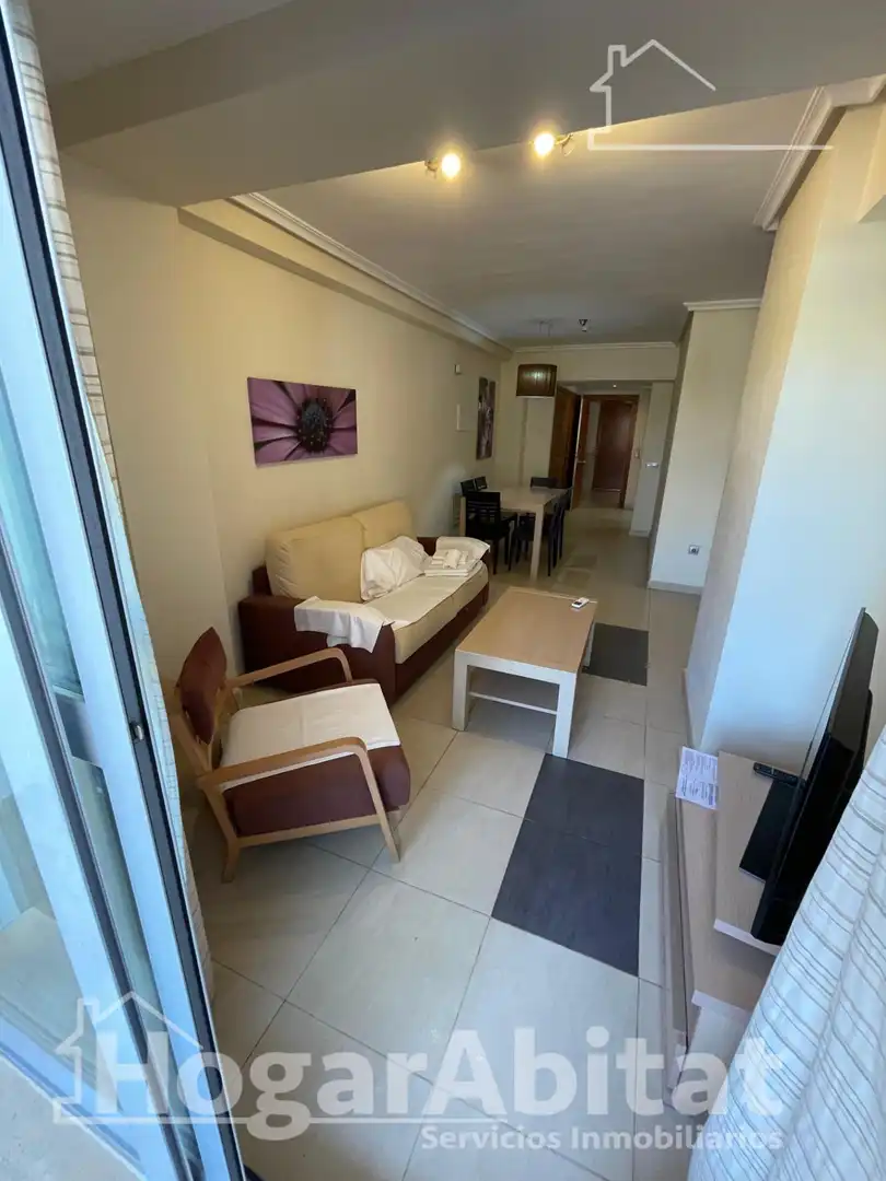 Living room of Flat for sale in Vera  with Air Conditioner, Private garden and Terrace