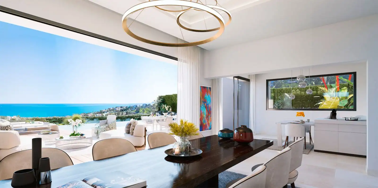 Comedor de Casa o chalet en venta en Manilva con Aire acondicionado, Jardín privado y Terraza