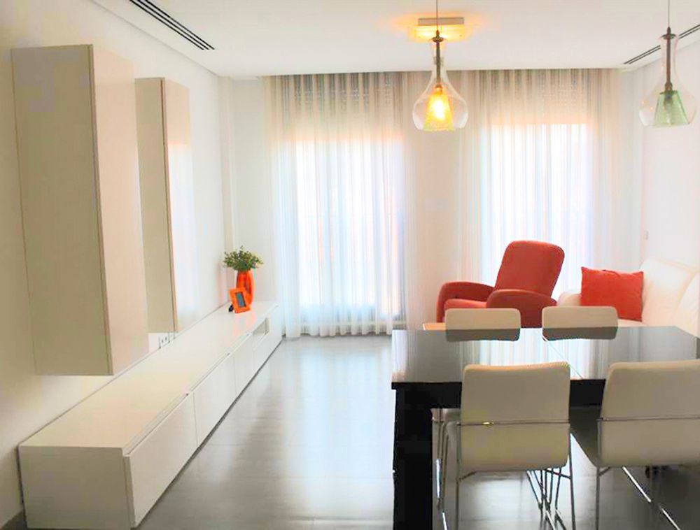Sala d'estar de Àtic de lloguer en Puçol amb Aire condicionat, Calefacció i Parquet