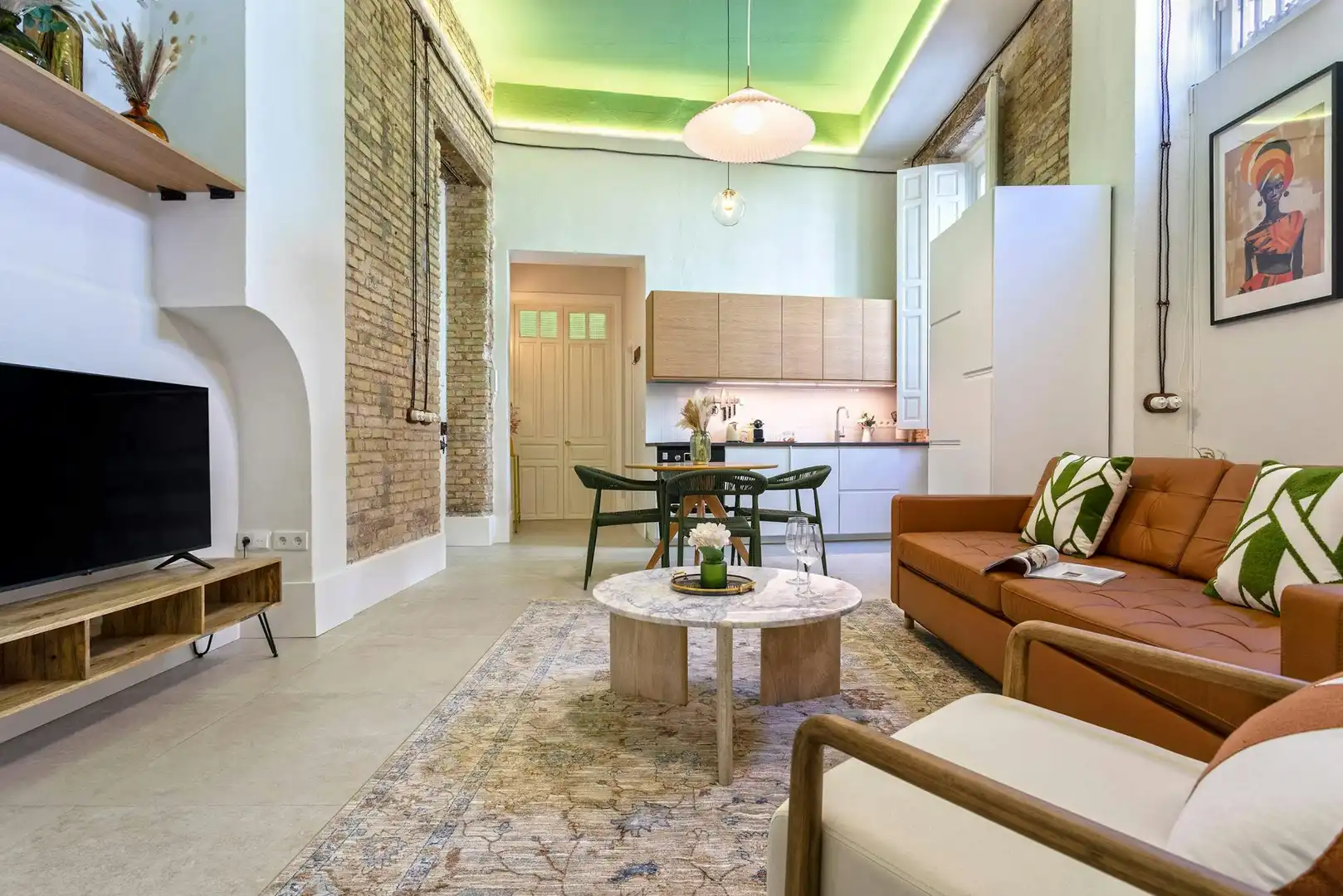 Sala de estar de Piso de alquiler en Sevilla con Aire acondicionado, Calefacción y Lavadora