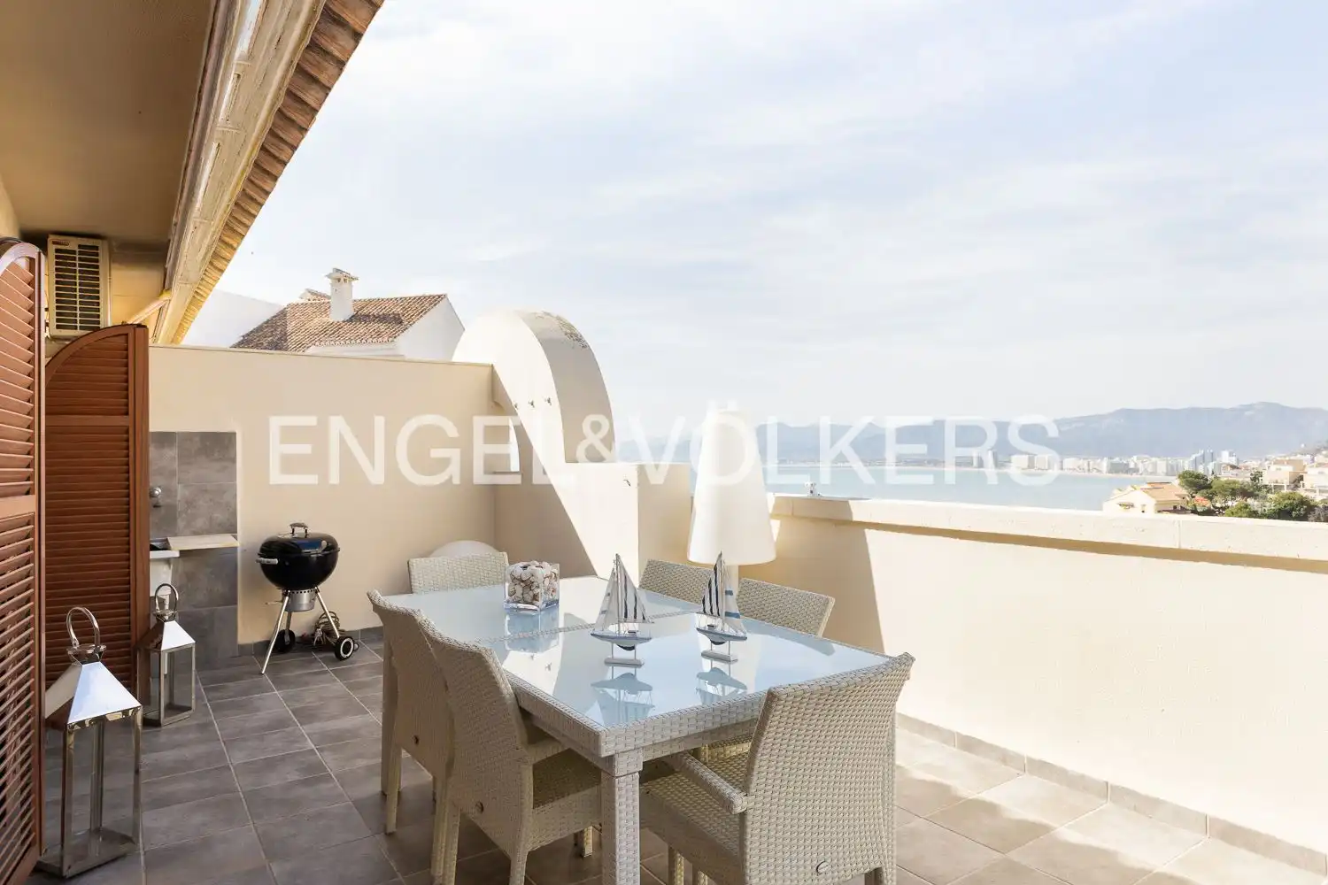Terraza de Ático de alquiler en Cullera con Aire acondicionado, Calefacción y Parquet
