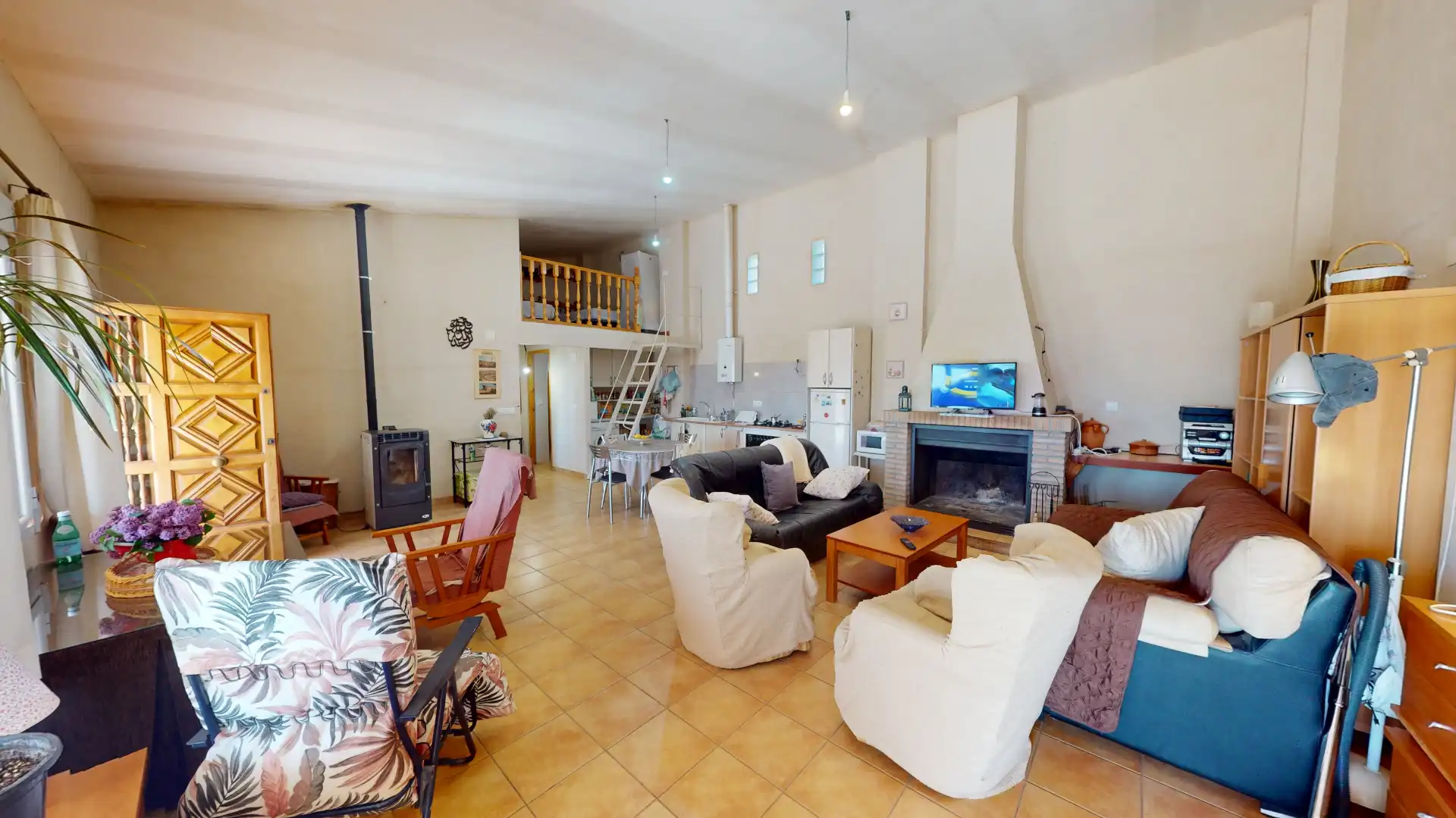 Living room of Houses for sale in Pozohondo  with Furnished