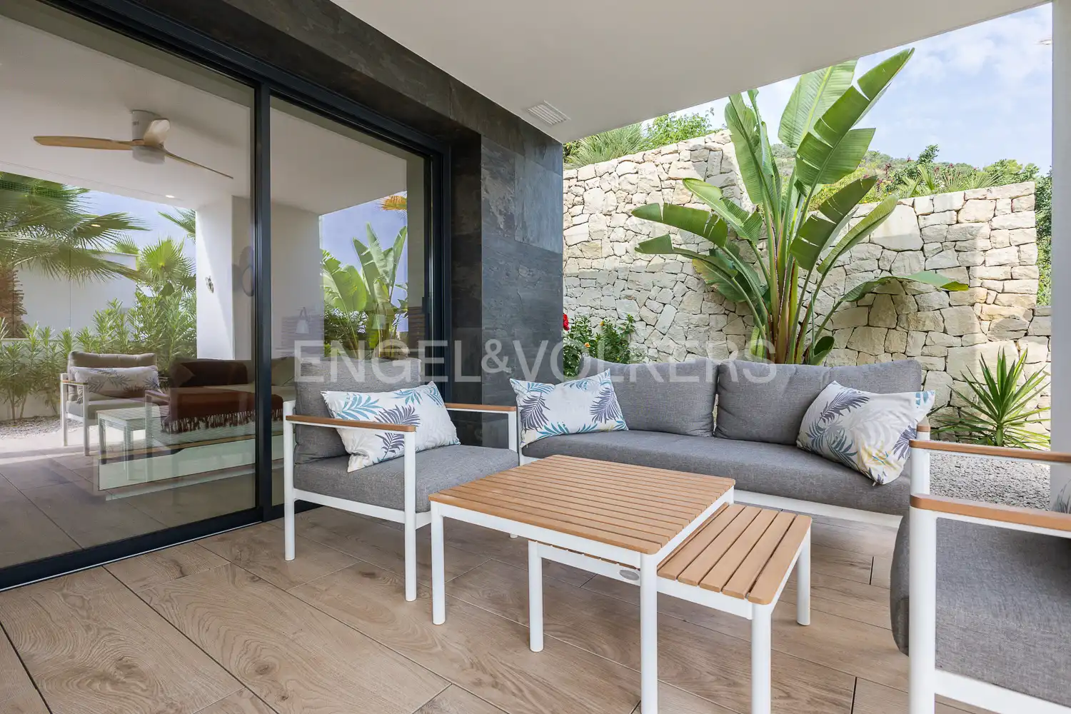 Terrace of Flat for sale in Pedreguer  with Air Conditioner, Heating and Private garden