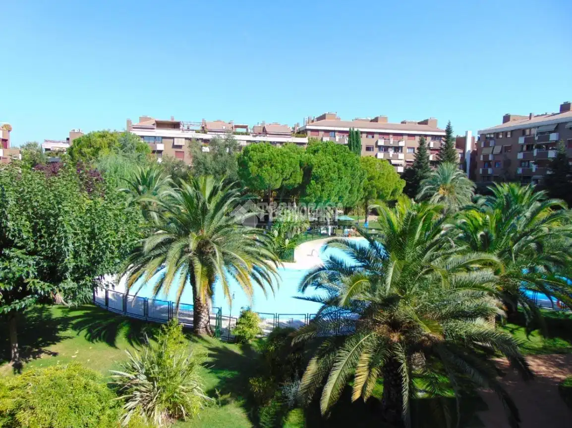 Garden of Flat for sale in Madrid  with Air Conditioner, Heating and Storage room