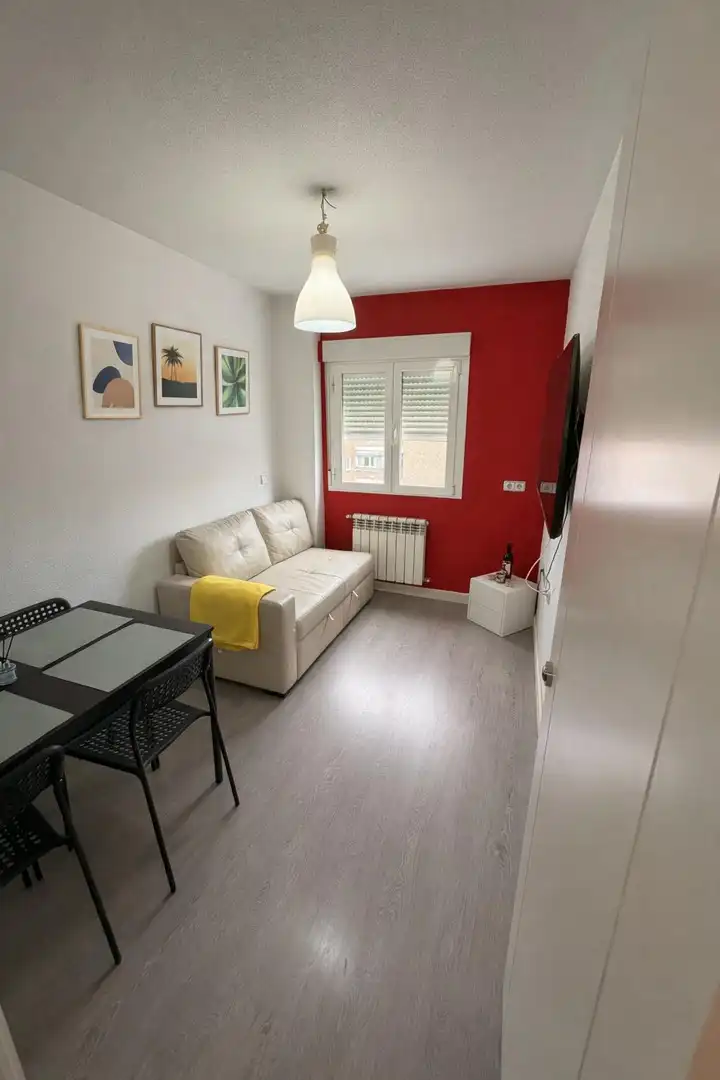Sala d'estar de Pis de lloguer en Leganés amb Aire condicionat, Calefacció i Moblat