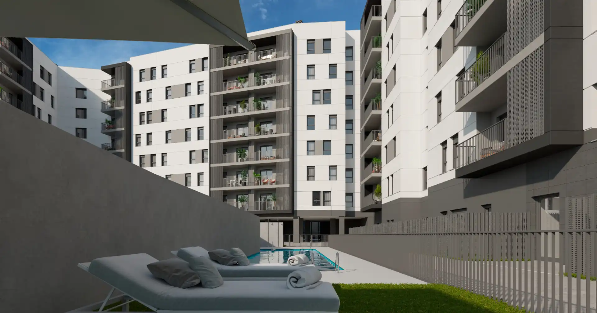 Vista exterior de Piso en venta en Sevilla con Terraza, Trastero y Piscina comunitaria