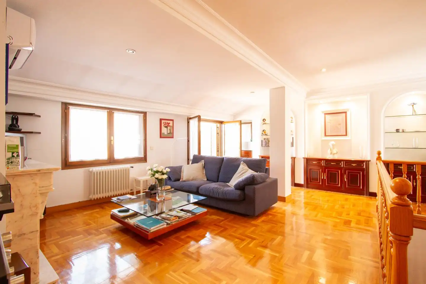 Wohnzimmer von Maisonette zum Verkauf in Villava / Atarrabia mit Klimaanlage, Heizung und Terrasse