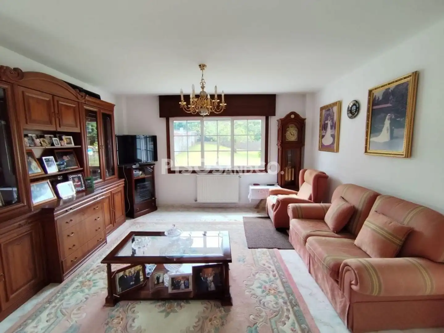 Living room of Houses for sale in A Coruña Capital   with Heating, Terrace and Furnished