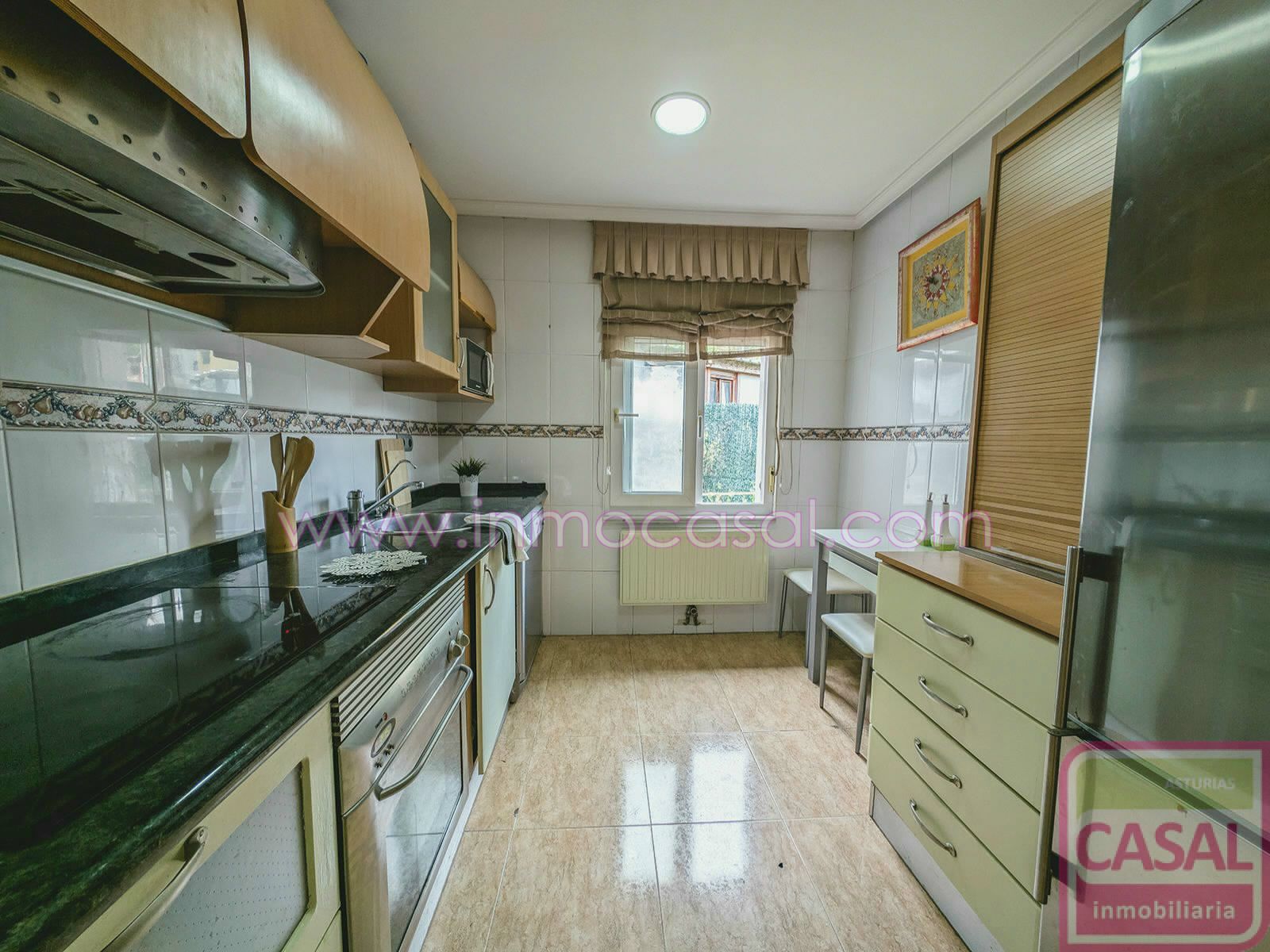 Cuina de Casa o xalet en venda en Mieres (Asturias) amb Calefacció, Terrassa i Traster