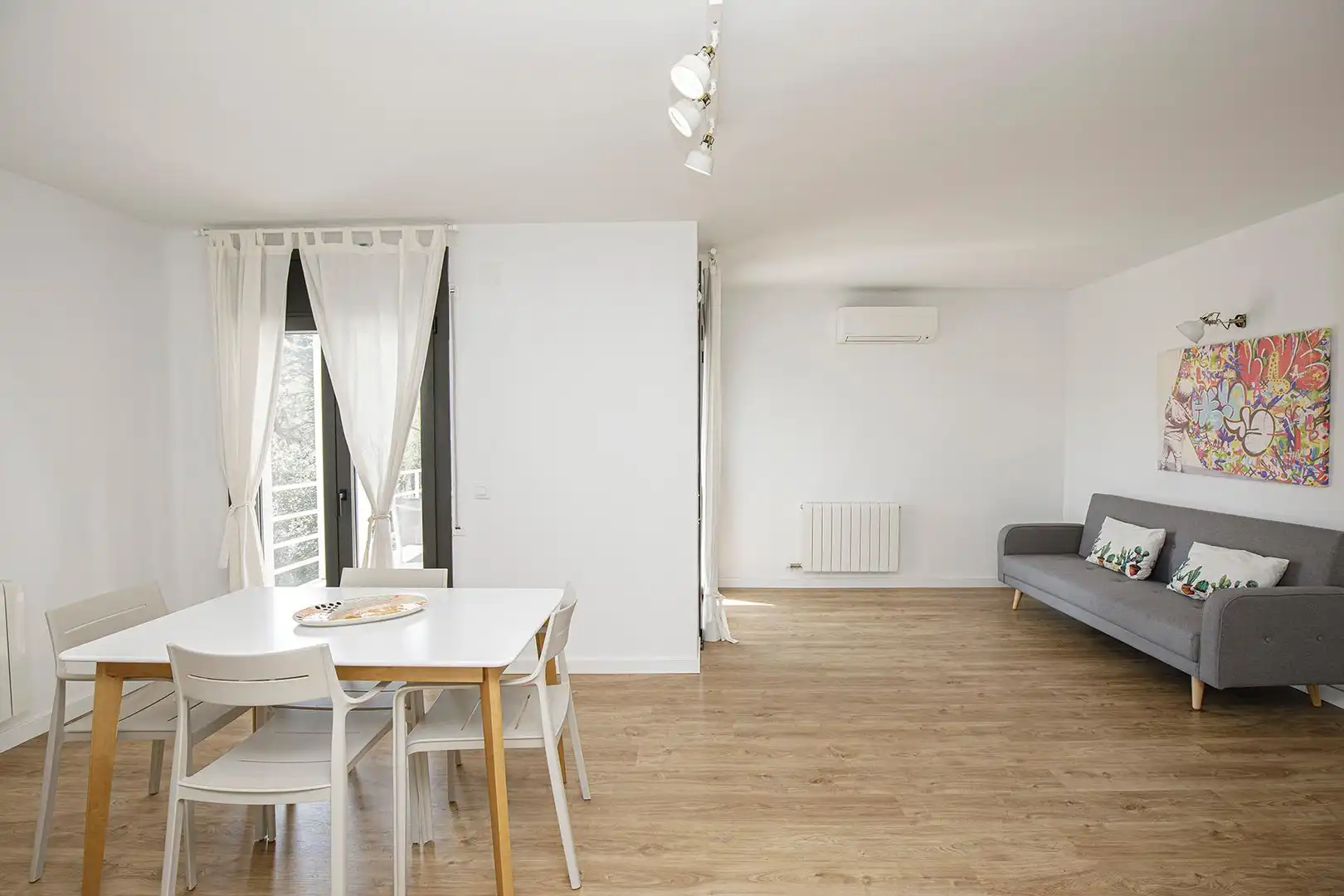 Bedroom of Flat for rent in Sant Martí de Llémena  with Air Conditioner, Private garden and Terrace