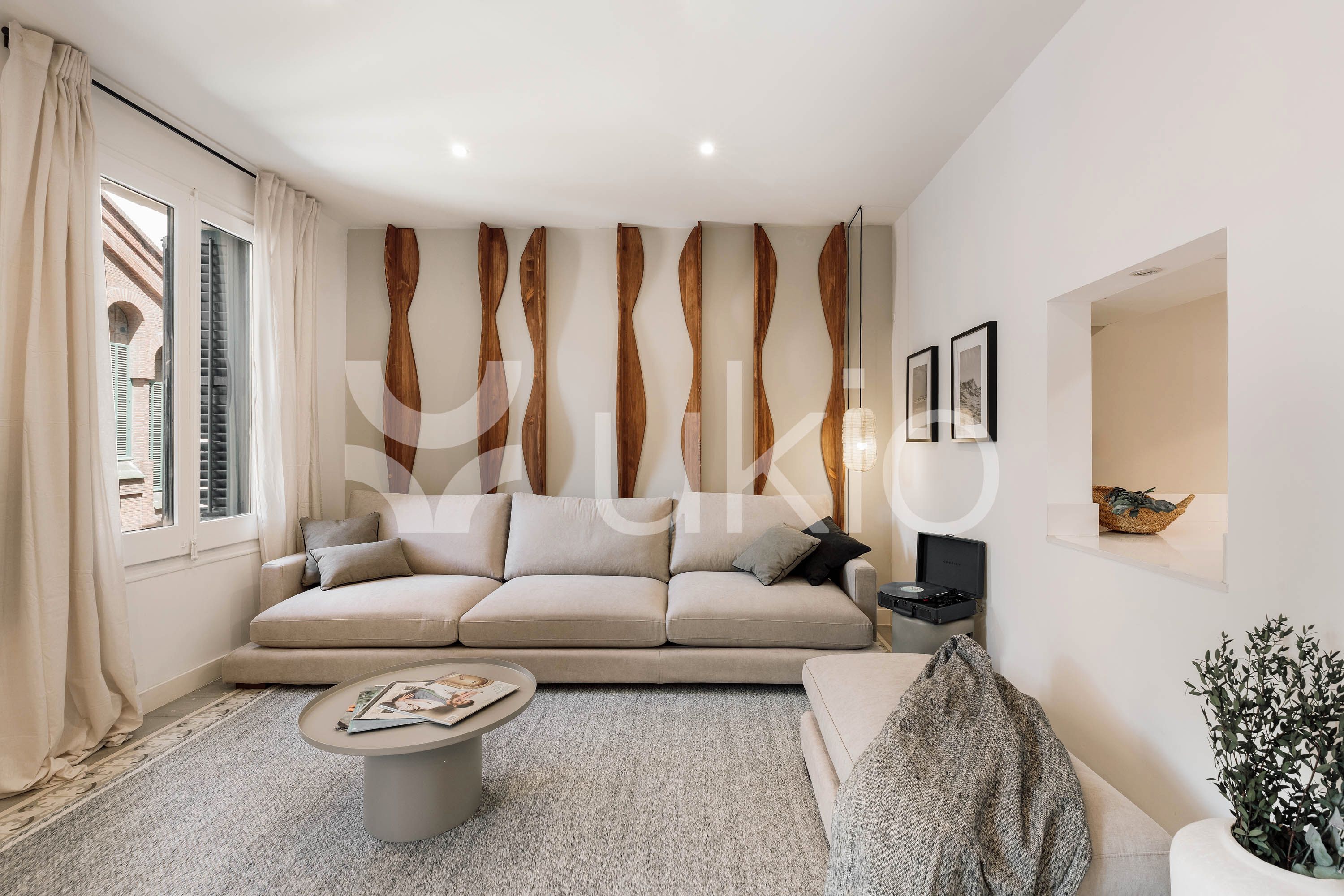 Living room of Apartment to rent in  Barcelona Capital  with Air Conditioner, Heating and Furnished