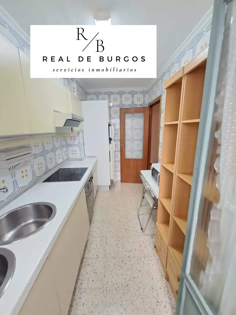 Kitchen of Flat for rent in Valladolid  with Heating, Terrace and Furnished