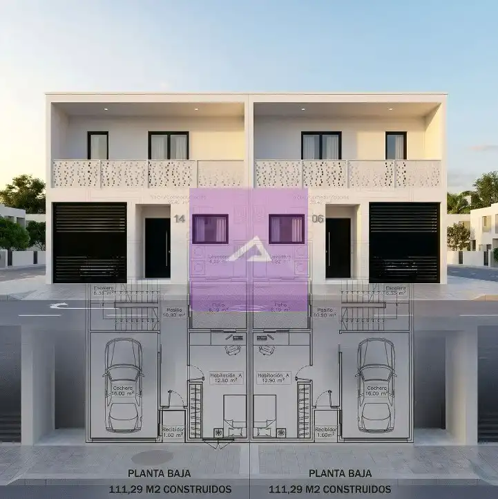 Einfamilien-Reihenhaus zum Verkauf in Silla mit Klimaanlage, Privatgarten und Terrasse