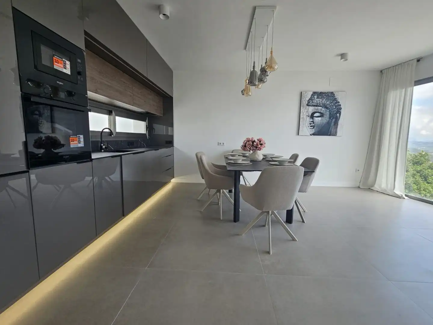 Cocina de Casa adosada en venta en Calpe / Calp con Aire acondicionado, Calefacción y Terraza