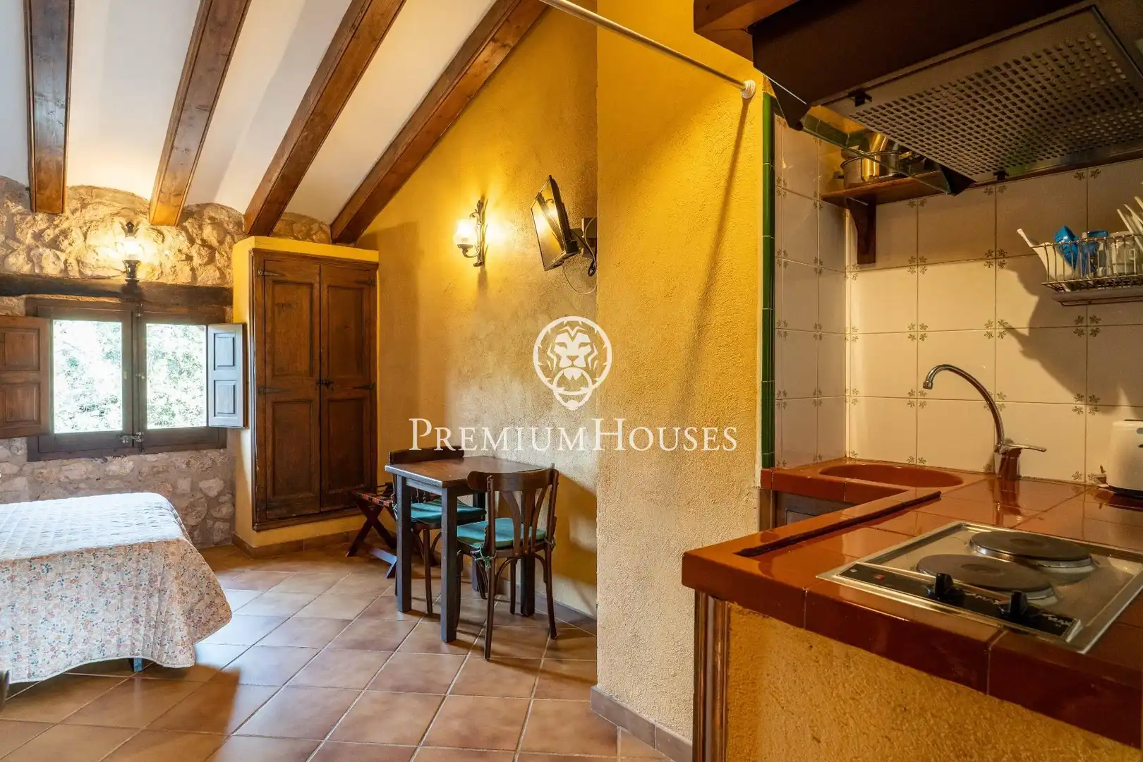 Cocina de Finca rústica en venta en Montblanc con Calefacción, Jardín privado y Terraza