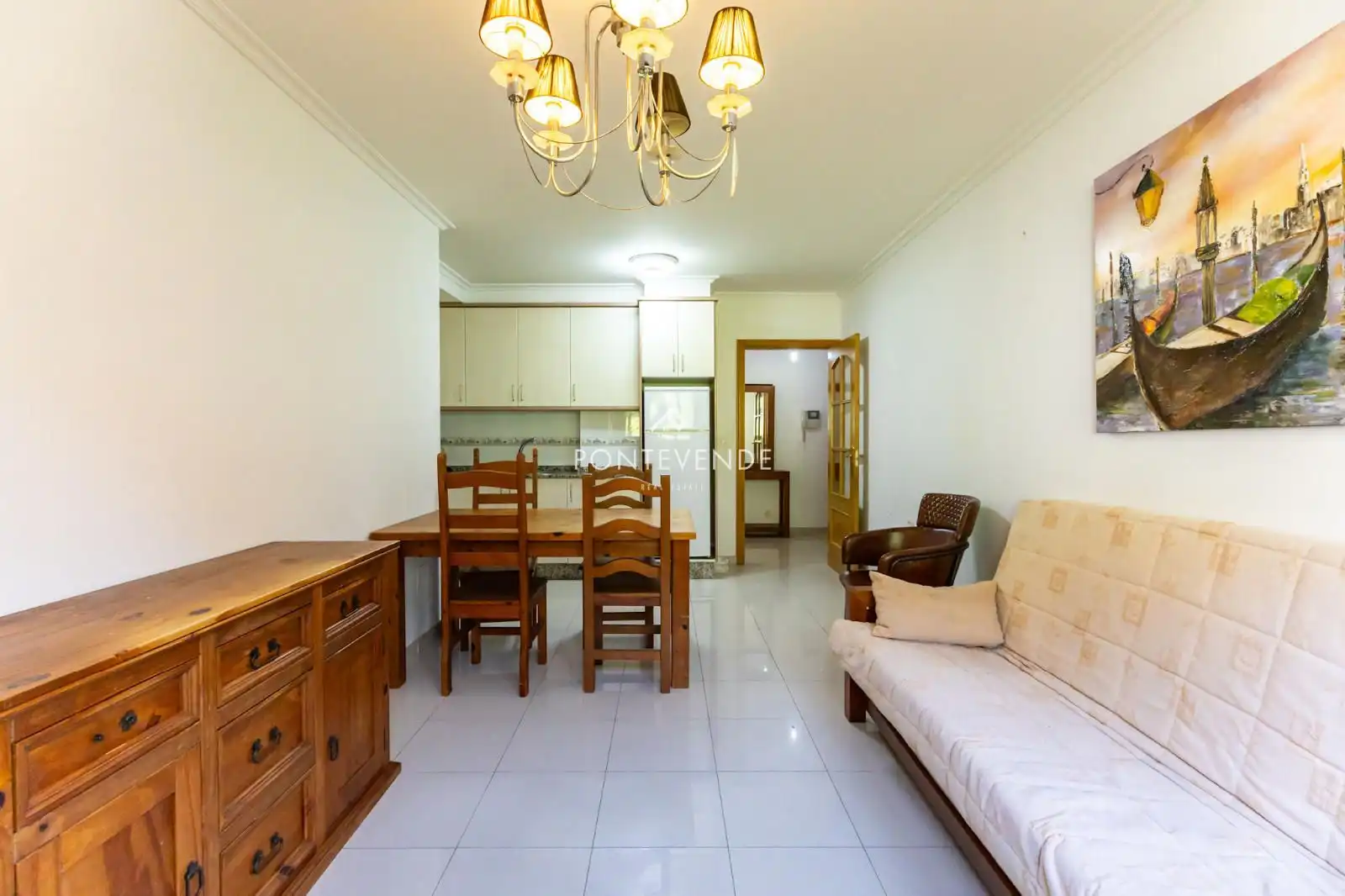 Sala de estar de Piso en venta en Poio con Terraza y Amueblado
