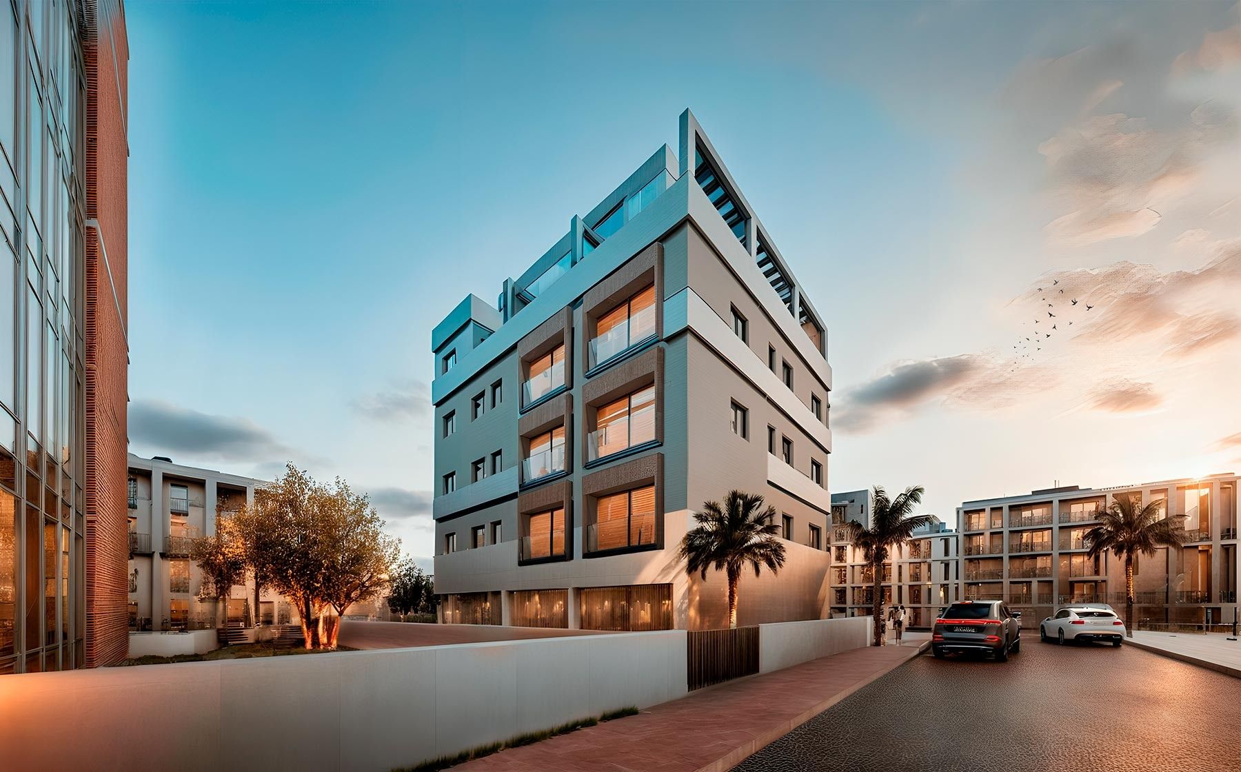 Vista exterior de Apartament en venda en San Pedro del Pinatar amb Aire condicionat, Terrassa i Piscina comunitària