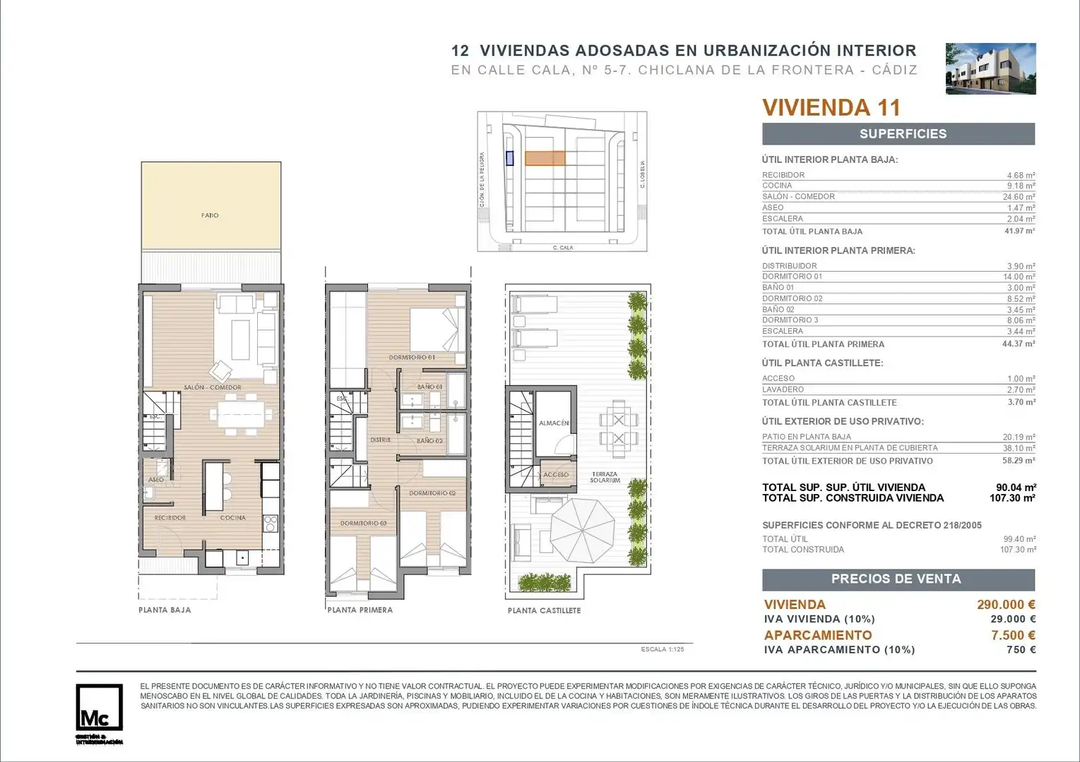 Casa adosada en venta en Chiclana de la Frontera