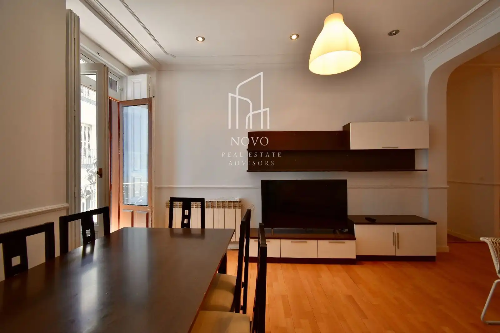Wohnzimmer von Wohnung zur Miete in Madrid mit Heizung, Terrasse und Möbliert