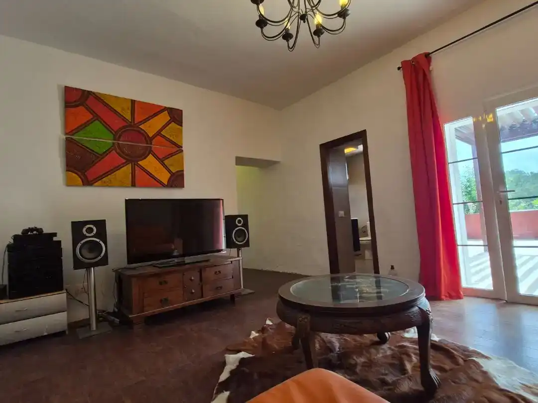 Sala d'estar de Planta baixa en venda en Moya (Las Palmas) amb Jardí privat, Parquet i Traster