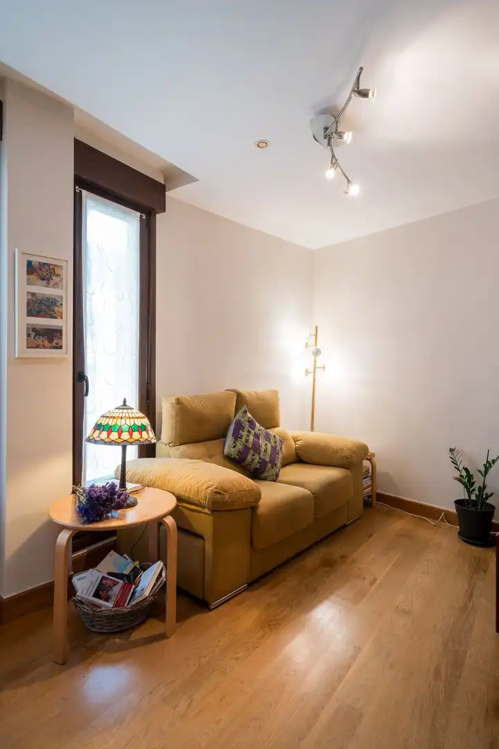 Sala d'estar de Pis en venda en Bilbao  amb Calefacció i Terrassa