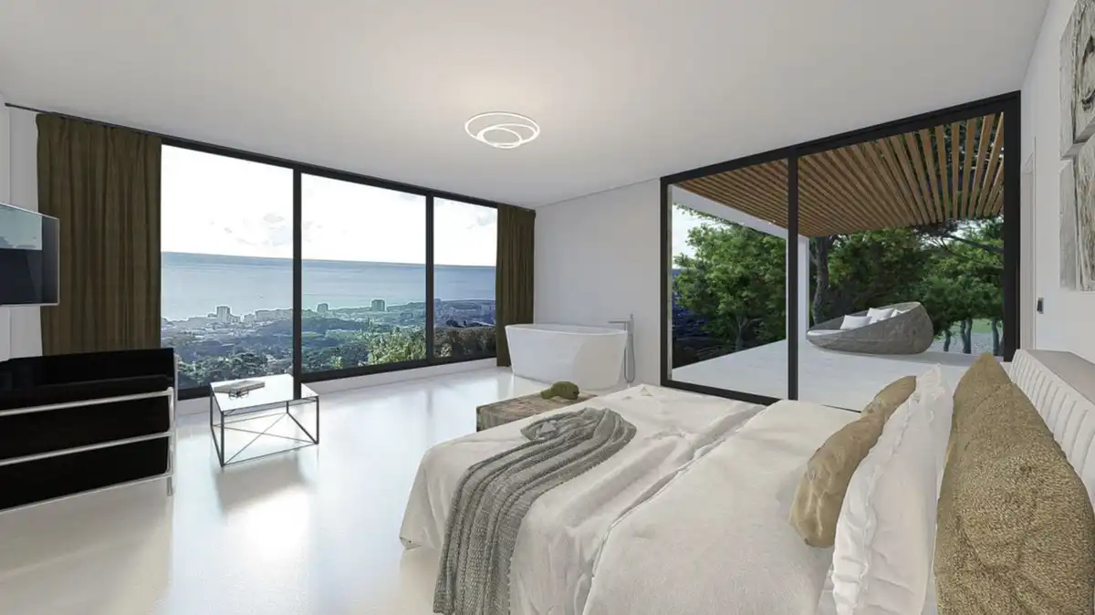 Bedroom of Houses for sale in Mijas  with Air Conditioner, Private garden and Terrace