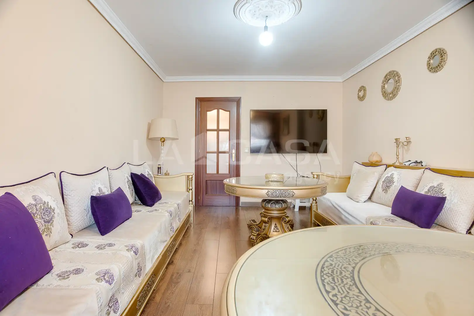Sala d'estar de Pis en venda en Granollers amb Parquet i Terrassa