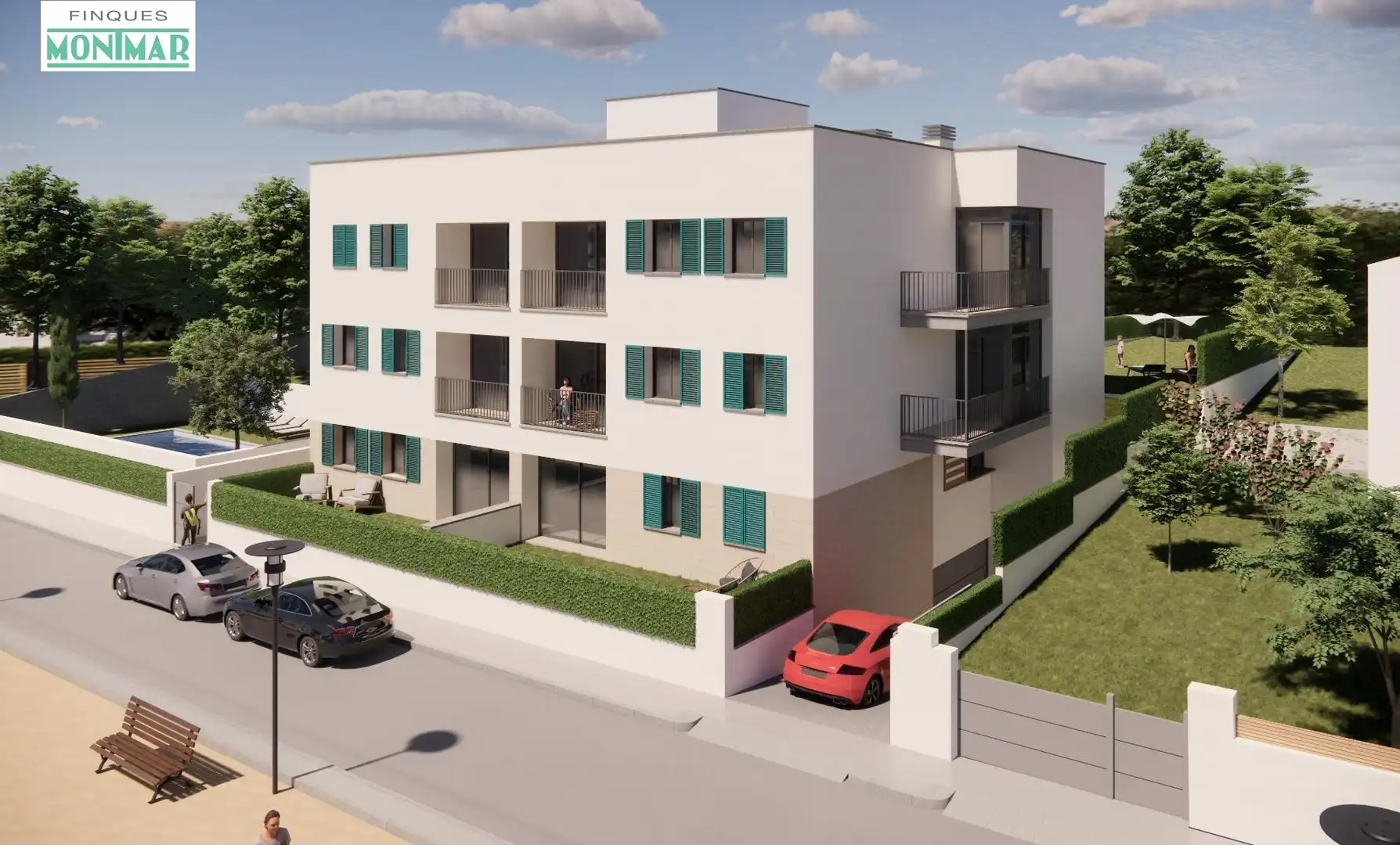 Außenansicht von Wohnung zum Verkauf in Sant Pere de Ribes mit Klimaanlage, Privatgarten und Parkett