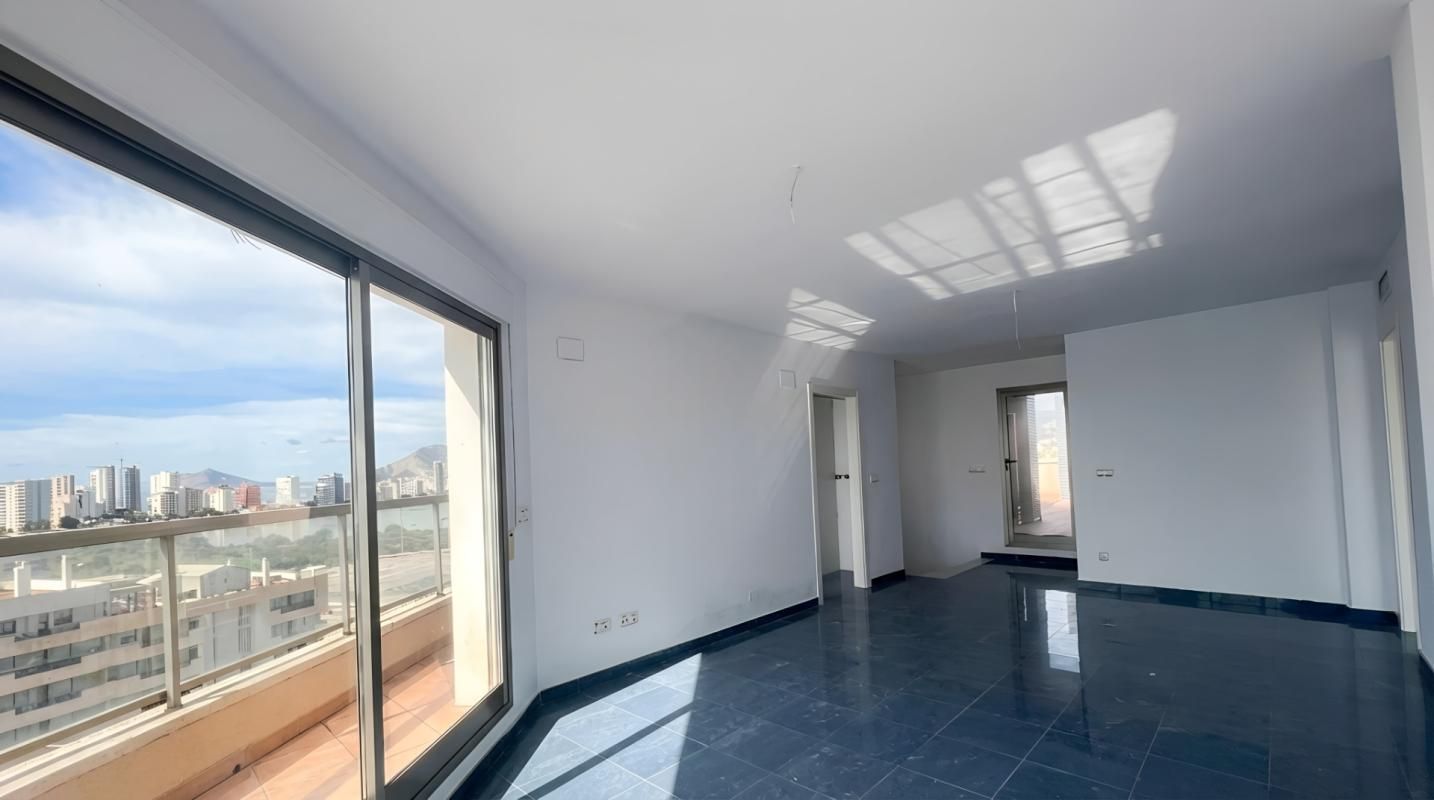 Wohnzimmer von Maisonette zum Verkauf in Calpe / Calp mit Klimaanlage, Heizung und Privatgarten