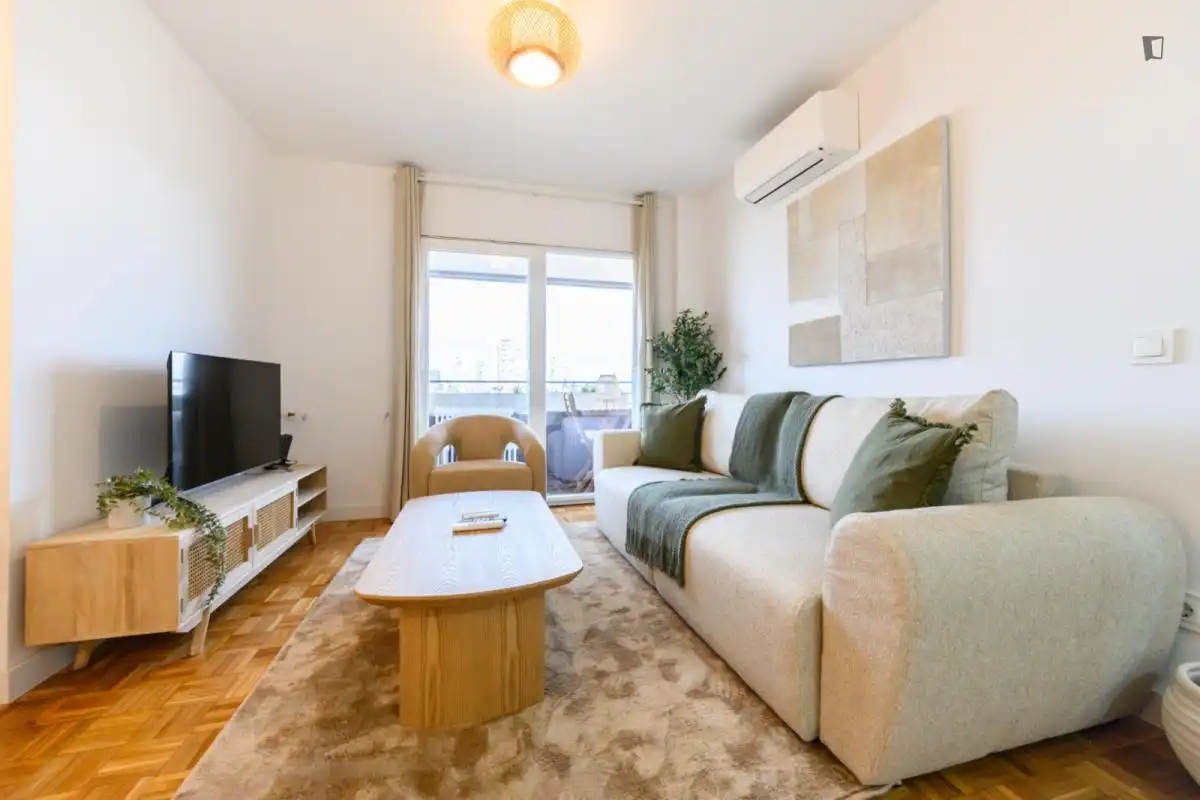 Wohnzimmer von Wohnungen zur Miete in Madrid mit Klimaanlage, Heizung und Möbliert