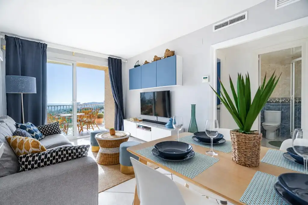 Sala de estar de Ático en venta en Sant Pere de Ribes con Aire acondicionado, Terraza y Amueblado