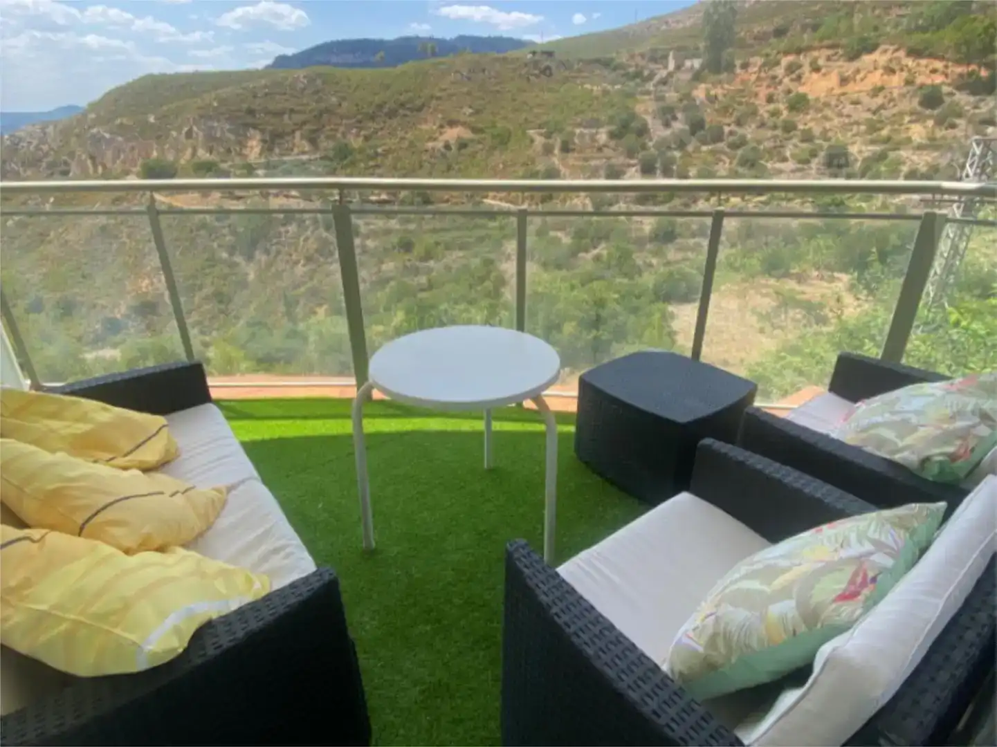 Terraza de Apartamento en venta en Cortes de Pallás con Aire acondicionado, Parquet y Amueblado