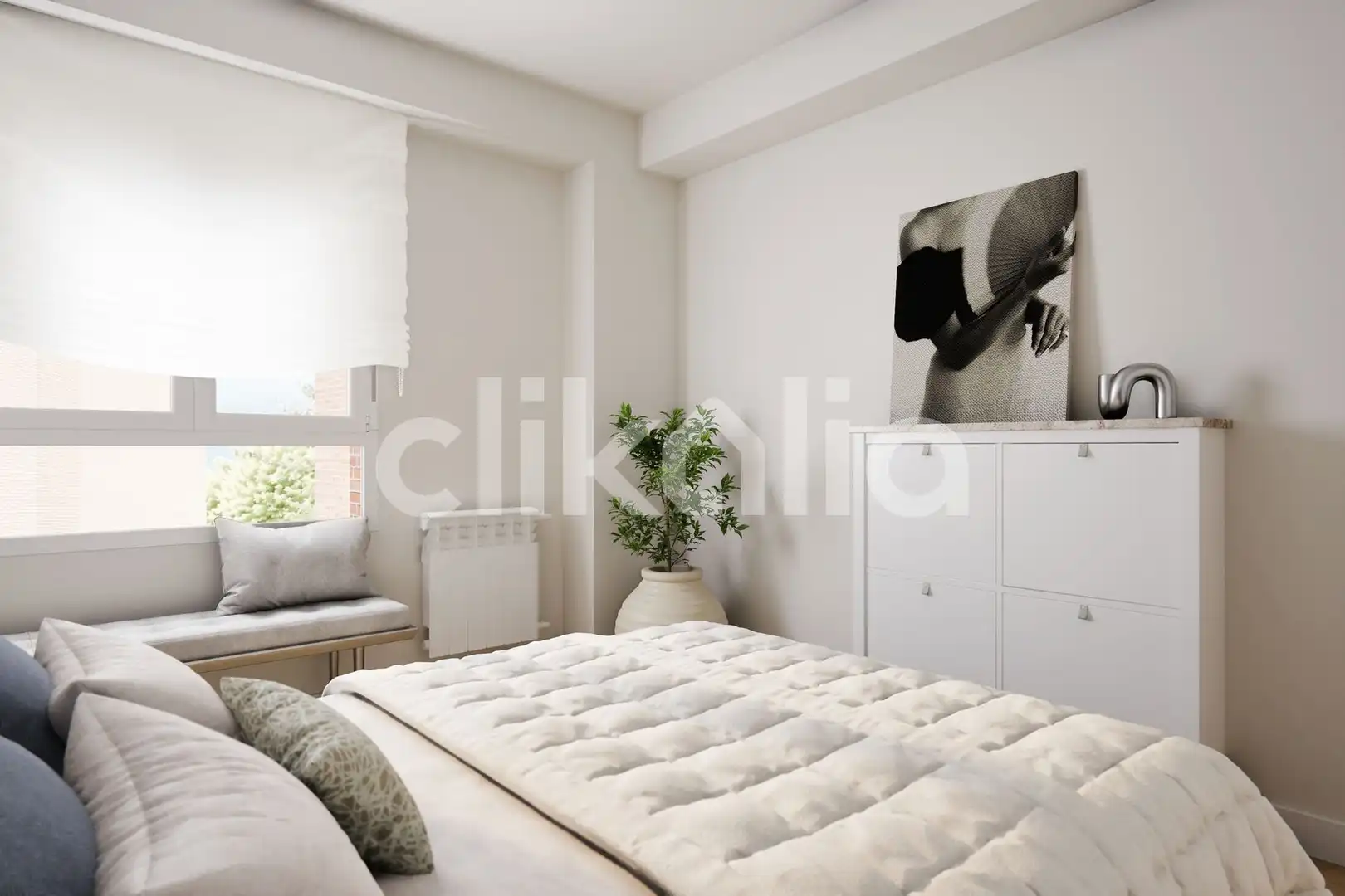 Bedroom of Flat for sale in Madrid  with Air Conditioner, Heating and Terrace