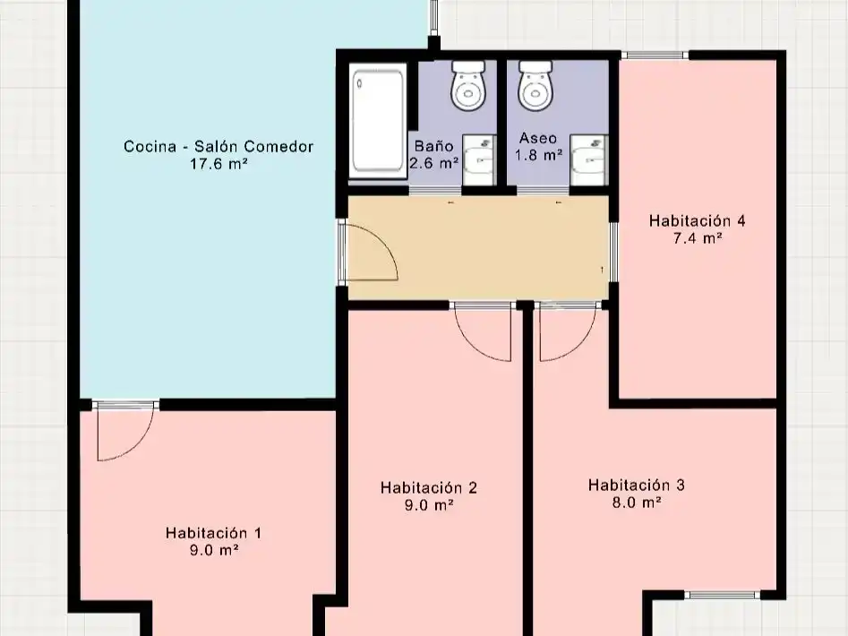 Piso de alquiler en Sevilla con Aire acondicionado, Parquet y Amueblado